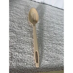 VTG Beige‎ Slotted Serving Spoon Kitchen Utensil Cooking Gadgets Plastic Vinyl